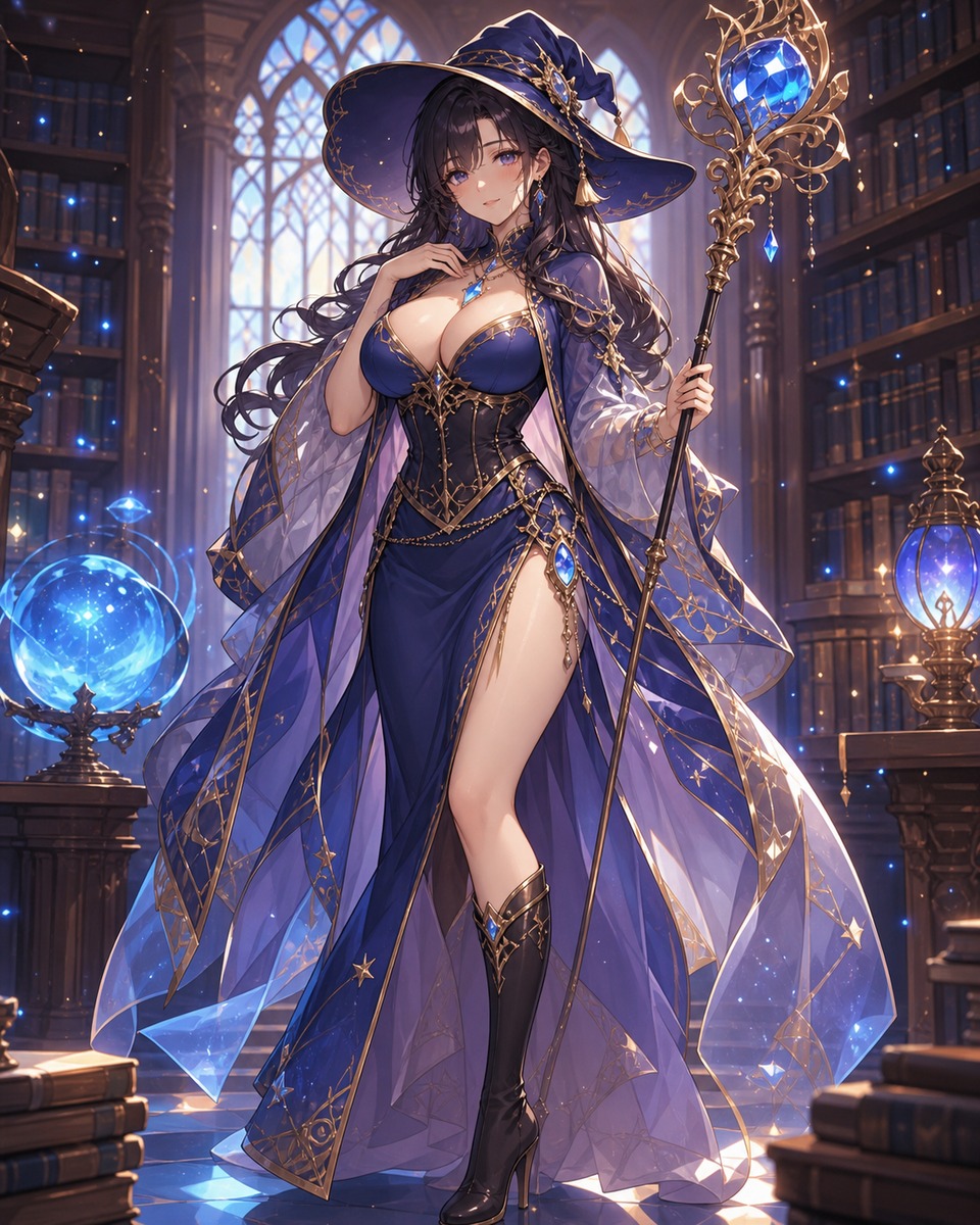 Stable Diffusionで生成したファンタジー魔法使い風の服装プロンプト実例