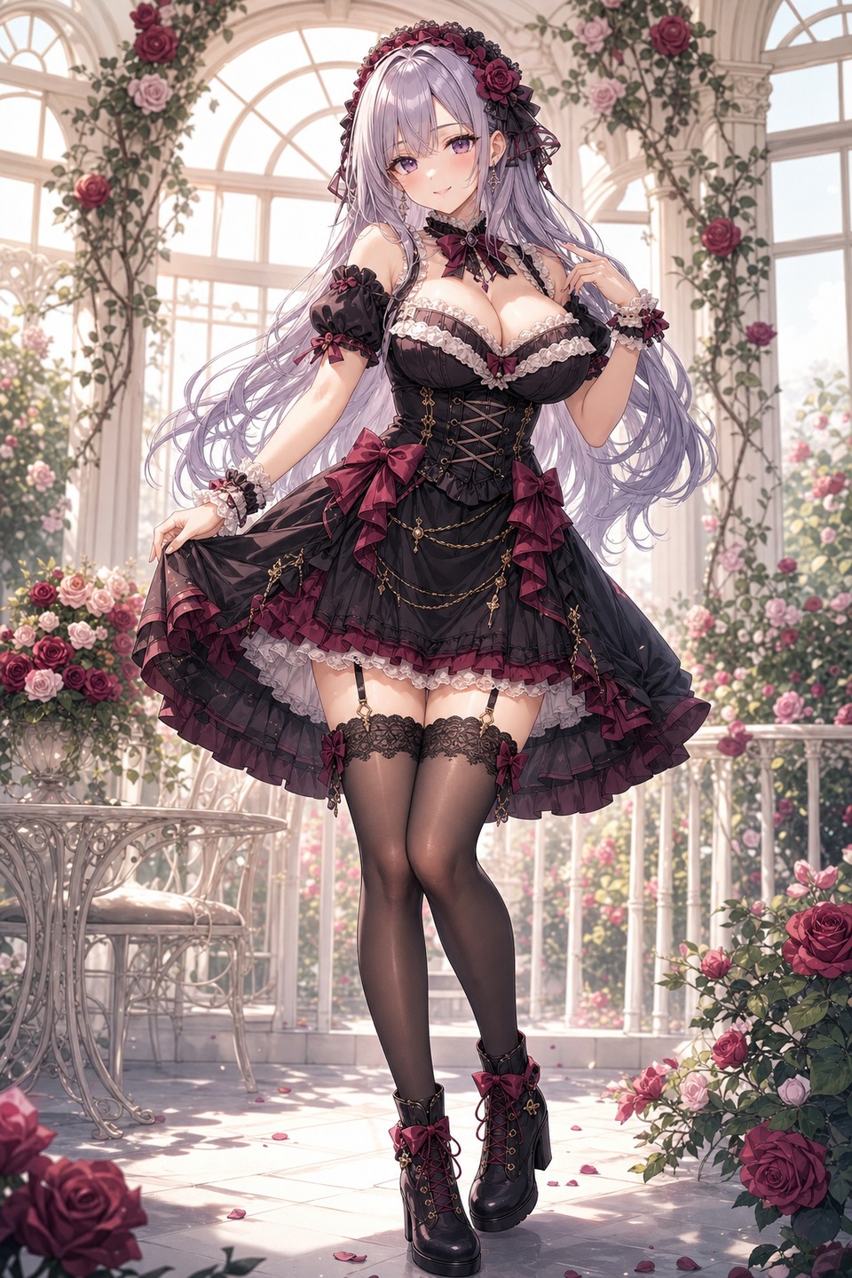 Stable Diffusionで生成したゴシックロリータ風の服装プロンプト実例