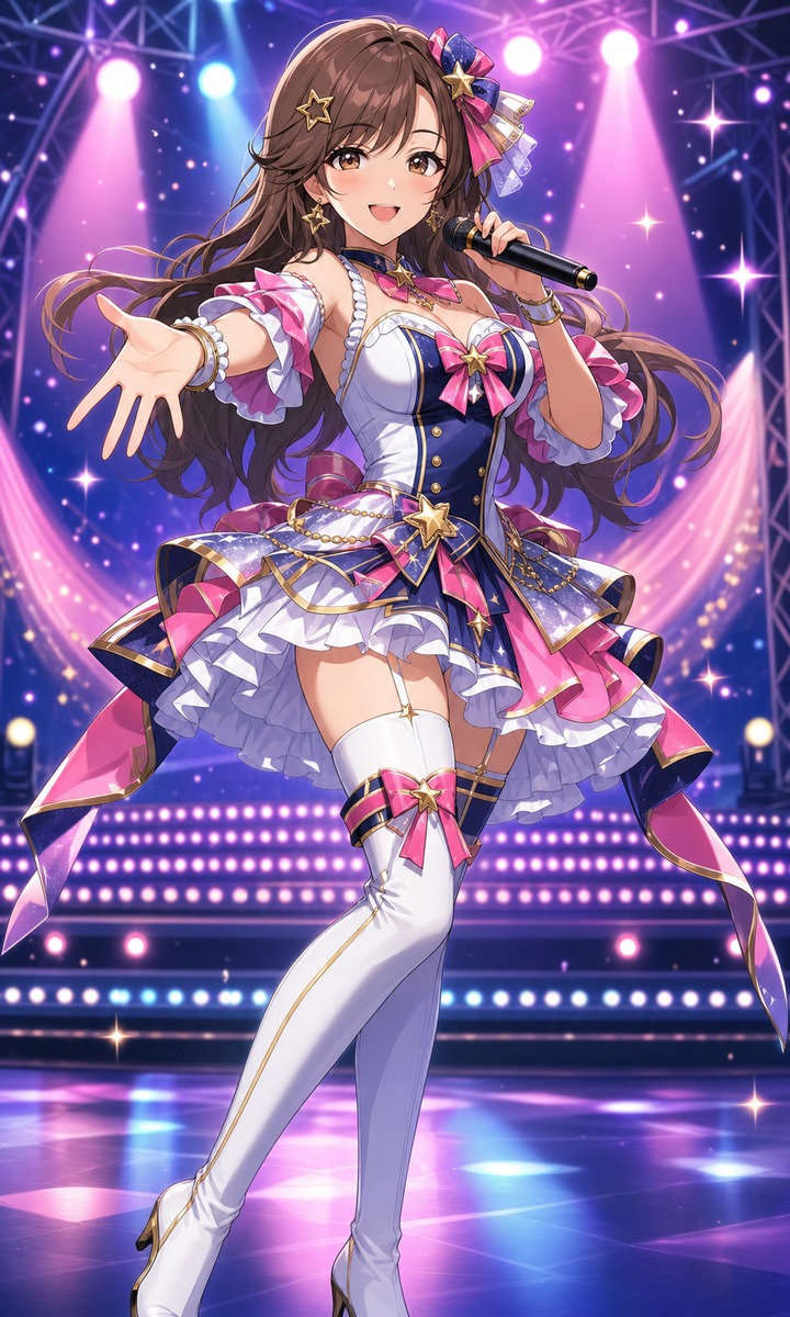Stable Diffusionで生成したアイドルステージ衣装風の服装プロンプト実例