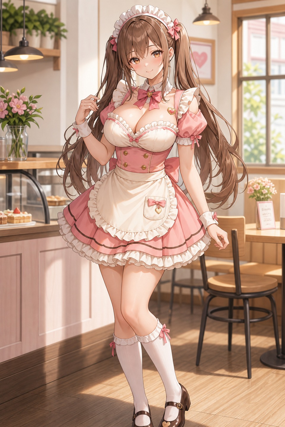 Stable Diffusionで生成したメイドカフェ風の服装プロンプト実例