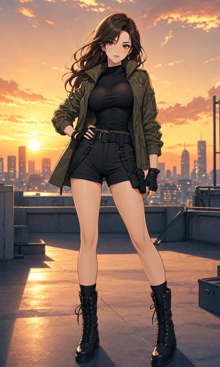 Stable Diffusionで生成したミリタリージャケット風の服装プロンプト実例