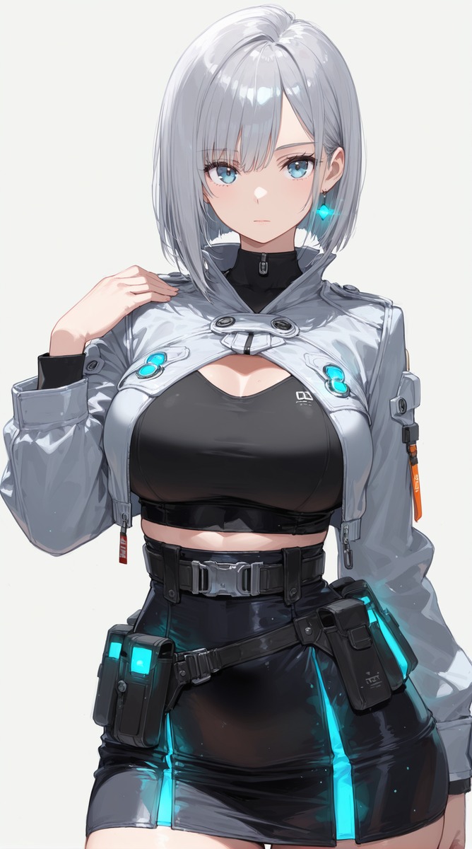 Stable Diffusionで生成したサイバーパンクストリート風の服装プロンプト実例