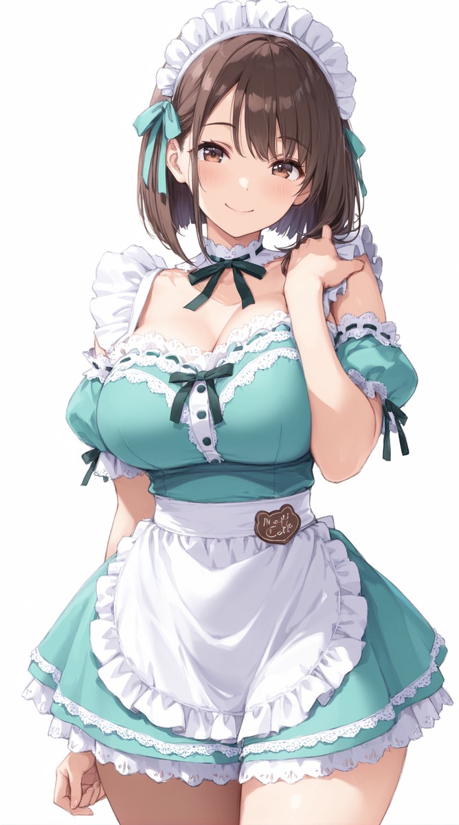 Stable Diffusionで生成したメイドカフェ風の服装プロンプト実例