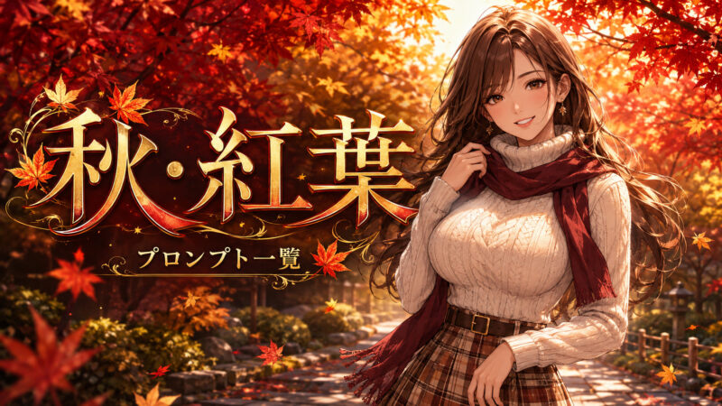 Stable Diffusion（SD）秋・紅葉プロンプト一覧｜秋服・街・自然・和の風景
