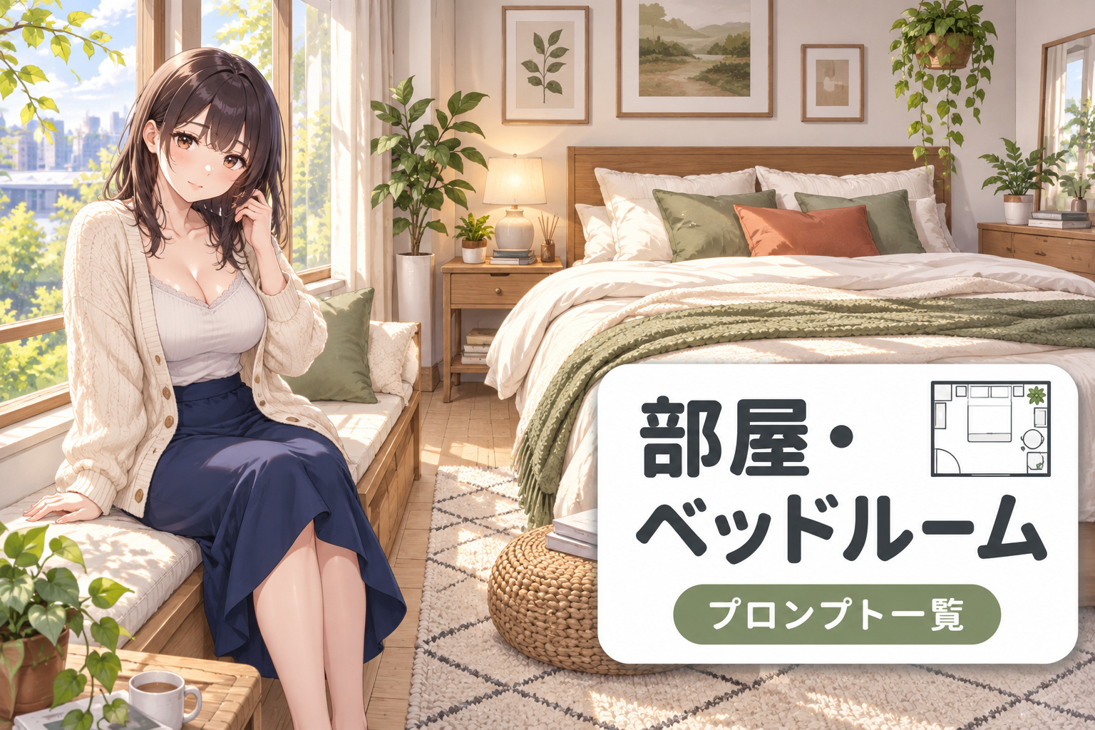 Stable Diffusion(SD)部屋・ベッドルームプロンプト一覧