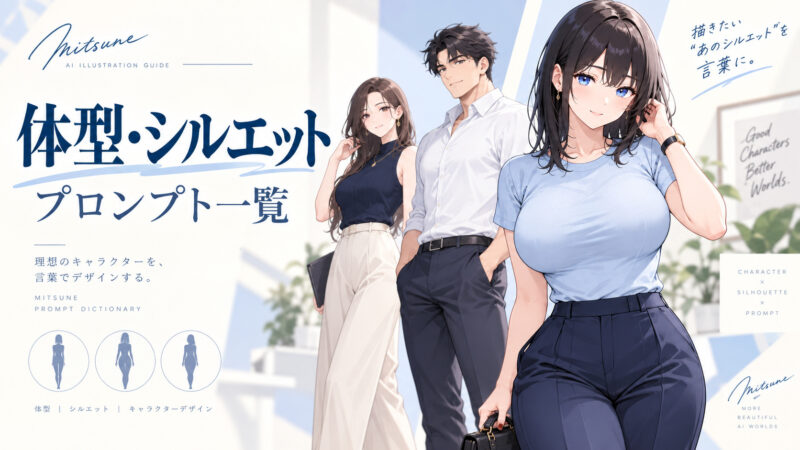 Stable Diffusion（SD）体型プロンプト一覧｜身長・筋肉・胸・腰・手足のバランス