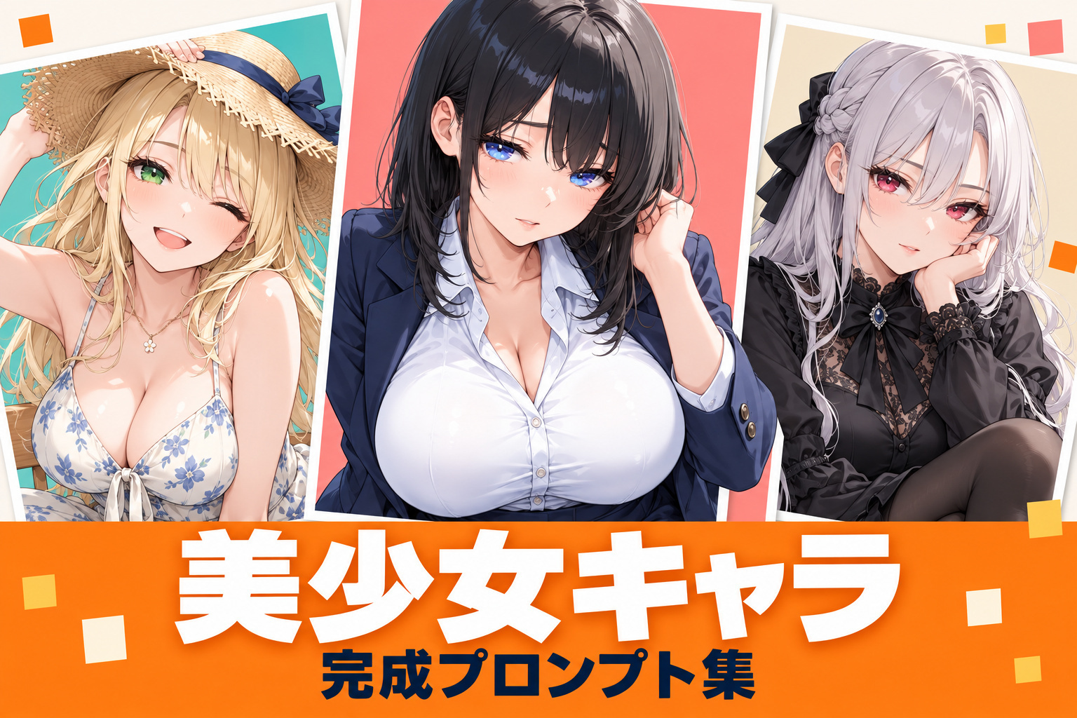 Stable Diffusion(SD)美少女キャラの完成プロンプト集|画像・入力・設定付き