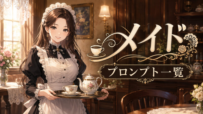 Stable Diffusion（SD）メイドプロンプト一覧｜衣装・給仕・喫茶店・洋館