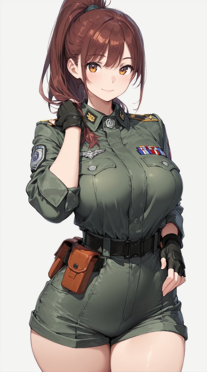 Stable Diffusionで生成したミリタリージャケット風の服装プロンプト実例