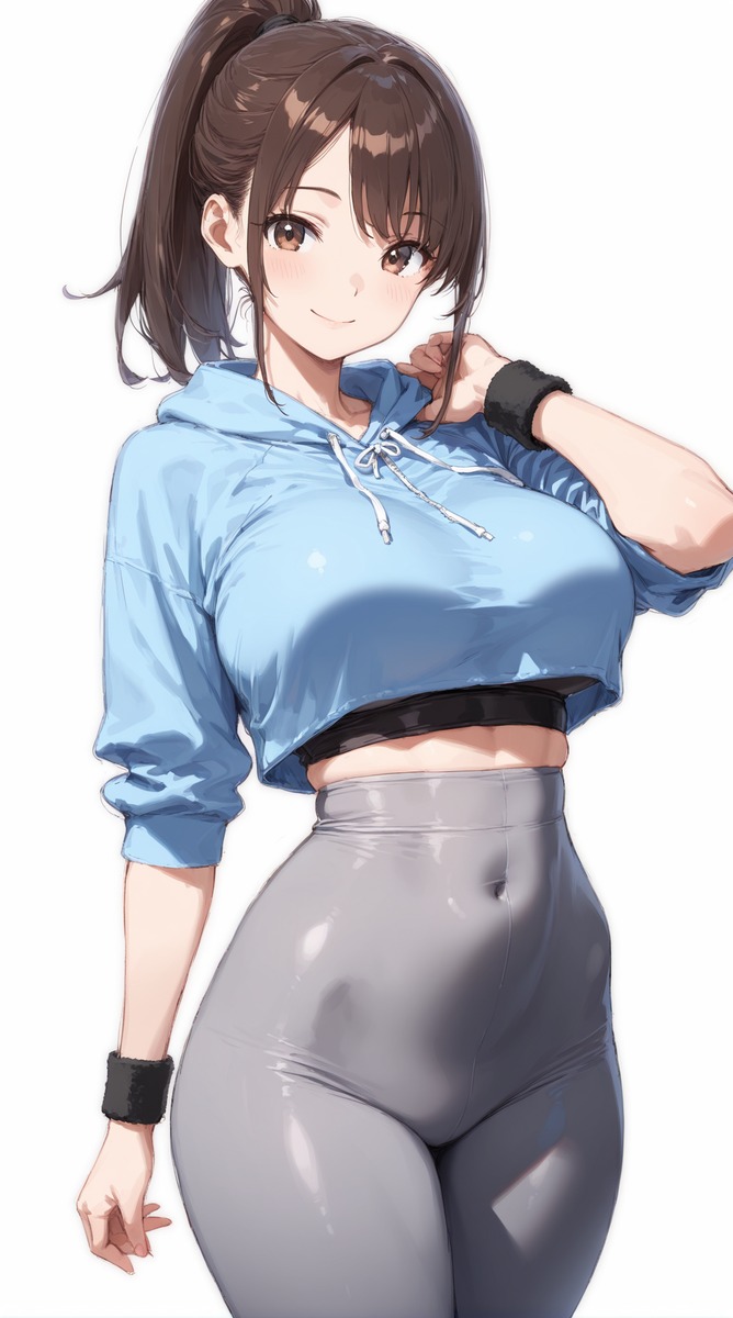 Stable Diffusionで生成したスポーティーアスレジャー風の服装プロンプト実例